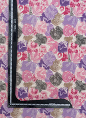 Cotton Flex Purple And Pink Color Floral Pattern Discharge Print Fabric Cotton Flex Purple And Pink Color Floral Pattern Discharge Print Fabric