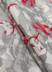 Cotton Flex Coin Grey Abstract Pattern Discharge Print Fabric Cotton Flex Coin Grey Abstract Pattern Discharge Print Fabric