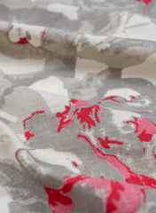 Cotton Flex Coin Grey Abstract Pattern Discharge Print Fabric Cotton Flex Coin Grey Abstract Pattern Discharge Print Fabric