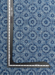 Pure Cotton Cambric Indigo Color Geometrical Block Print Fabric Pure Cotton Cambric Indigo Color Geometrical Block Print Fabric