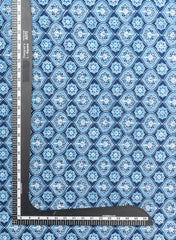 Pure Cotton Cambric Indigo Color Floral Block Print Fabric Pure Cotton Cambric Indigo Color Floral Block Print Fabric
