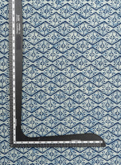 Pure Cotton Cambric Indigo Color Iqat Block Print Fabric Pure Cotton Cambric Indigo Color Iqat Block Print Fabric