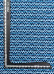 Pure Cotton Cambric Indigo Color Zig-Zag Block Print Fabric Pure Cotton Cambric Indigo Color Zig-Zag Block Print Fabric