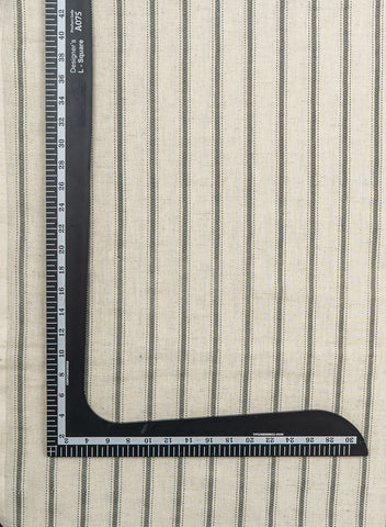 (Pre Cut-2 Meter) Cotton Flex Off-White Color With Grey Stripes Pattern Discharge Print Fabric (Pre Cut-2 Meter) Cotton Flex Off-White Color With Grey Stripes Pattern Discharge Print Fabric