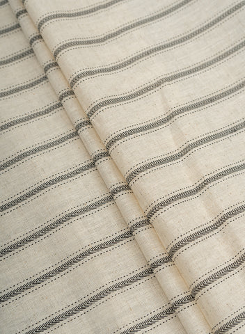 (Pre Cut-2 Meter) Cotton Flex Off-White Color With Grey Stripes Pattern Discharge Print Fabric (Pre Cut-2 Meter) Cotton Flex Off-White Color With Grey Stripes Pattern Discharge Print Fabric