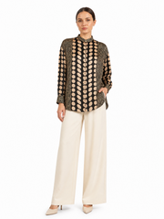Polka Pop - Mono chrome Polka Dots Satin Shirt