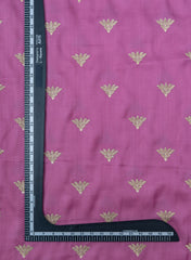 Linen Satin Light Lavender Color With Zari Embroidery