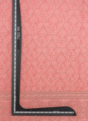 Pure Organza Peach Color Daman Embroidery Big Panna Fabric.