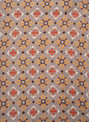 Premium Cotton Mulmul Grey Color Traditional Digital Print Fabric.