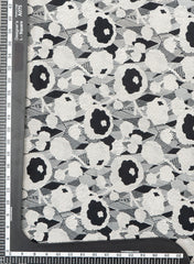 Pure Cotton Cambric Black And White Color Abstract Pattern Fabric.