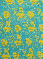 Cotton Flex Blue Color Mix And Match Natural Print Fabric.