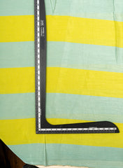 Crush Tissue Lime Green and Sea Green Color Stripe Pattern Fabric