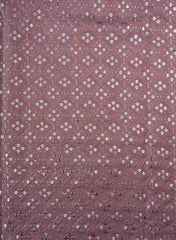 Pure Tissue Purple Color Geometric Pattern Sequins Embroidery Fabric.