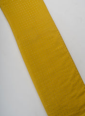 Pure Tissue Yellow Color Butti Embroidery Fabric.