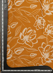 Pure Modal Satin Mustad Color floral Digital Print Fabric.