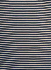 Pure Modal Satin Navy Blue Color Strip Pattern Digital Print Fabric.