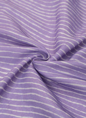 Pure Muslin Periwinkle Purple Color Lehriya pattern Digital Print Fabric.