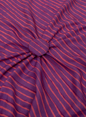 Pure Muslin Purple and Magenta  Color Lehriya pattern Digital Print Fabric.