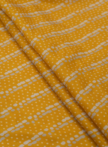 (Pre Cut-4 Meter) Pure Muslin Mustad Color Strips And Dots Digital Print Fabric.