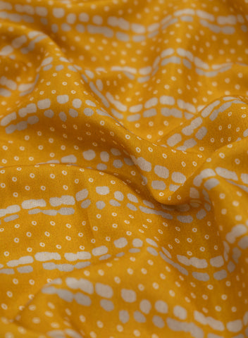 (Pre Cut-4 Meter) Pure Muslin Mustad Color Strips And Dots Digital Print Fabric.