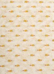 Pure Cotton Cambric Mix And Match Off-White And Yellow Color Block Print Fabric.