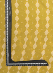 Cotton Mulmul Mustad Color Geometrical Pattern Natural Print Fabric.