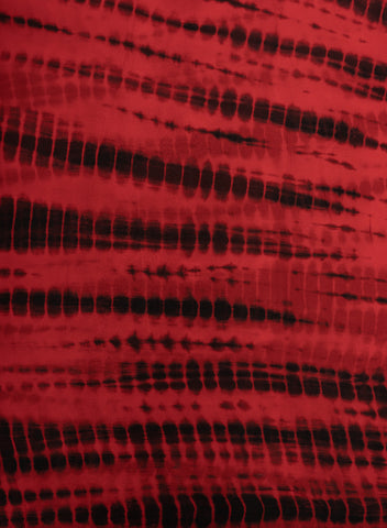 (Pre Cut 2-meter) Pure Chinnon Chiffon Dark Red And Black Color Tie And Dye Print Fabric.