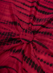 Pure Chinnon Chiffon Magenta Color Tie And Dye Print Fabric.