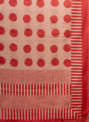 Pure Cotton Cambric Mix And Match With Dupatta Red Color Screen Print Fabric.