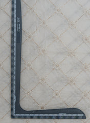 Mul Chanderi Dyeable Mukesh Work Embroidery Fabric.