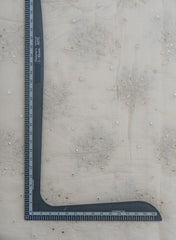 Mul Chanderi Dyeable Resham Work Embroidery Fabric.