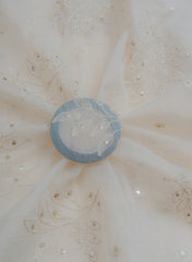 Mul Chanderi Dyeable Resham Work Embroidery Fabric.