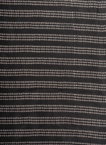 (Pre Cut-2 Meter) Pure Modal Satin Black Color Bandhani Pattern Natural Print Fabric.