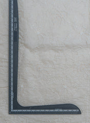 Mul Chanderi Dyeable Resham Patch  Work Embroidery Fabric.