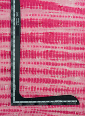 Pure Chanderi Light Pink Color Tie And Dye Sequins Embroidery Fabric.