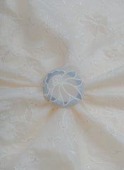 Mul Chanderi Dyeable Resham Patch  Work Embroidery Fabric.