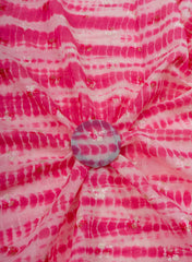 Pure Chanderi Light Pink Color Tie And Dye Sequins Embroidery Fabric.