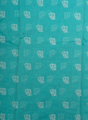 Premium Mul Chanderi Sky Blue Color Mix And match Embroidery Fabric.