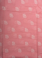 Premium Mul Chanderi Bright Pink Color Mix And match Embroidery Fabric.