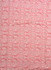 Premium Mul Chanderi Bright Pink Color Mix And match Embroidery Fabric.
