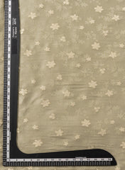 Pure Viscose Satin Biege Color With Jacquard Butti Dyed Fabric