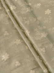 Pure Viscose Satin Biege Color With Jacquard Butti Dyed Fabric