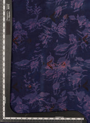 Cotton Mulmul Shades Of Purple Color Floral Pattern Dabu Print Fabric.