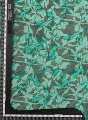 Pure Cotton Cambric Shades Of Green Color Floral Pattern Dabu Hand Block Print Fabric.