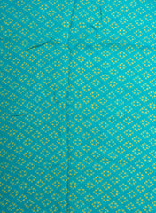 Pure Linen Fresh Blue Color Bandhani Natural Print Fabric.