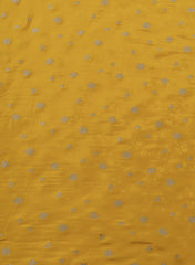 Pure Viscose Satin Yellow Color With Jacquard Butti Dyed Fabric