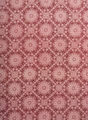 Pure Cotton Cambric Dark Mauve Color Geometrical Pattern Dabu Hand Block Print Fabric.