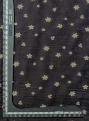 Pure Viscose Satin Black Color With Jacquard Butti Dyed Fabric