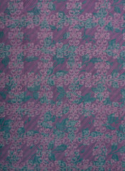 Pure Cotton Cambric Lavender Color Geometrical Pattern Dabu Hand Block Print Fabric.