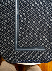 Pure Linen Black Color Bandhani Natural Print Fabric.